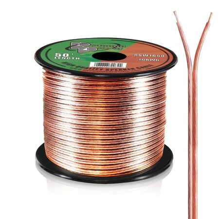 Pyramid 16 Gauge 50 Ft. Spool Of High Quality Speaker Zip Wire, RSW1650 RSW1650